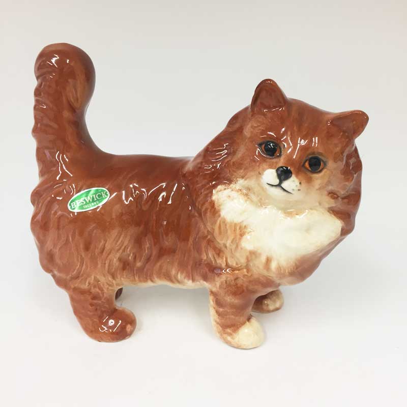 ベスウィック 猫の置物 ブラウンペルシャ猫 ハンドペイント陶器 ベスウィック 猫の置物 ブラウンペルシャ猫 ハンドペイント陶器