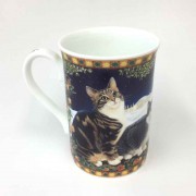 ダンバリーミント レズリー・アン・アイボリー猫のマグカップ　Lesley's Cats #06