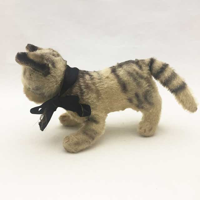 独 シュタイフ STEIFF ヴィンテージ猫のぬいぐるみ タビーキャット ...