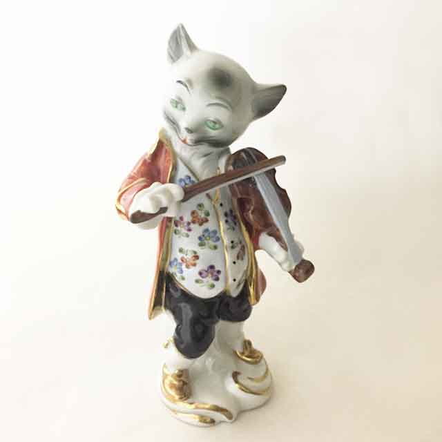 フィギュリンオーケストラ アンティークドイツ 楽隊フィギュリン 笛を