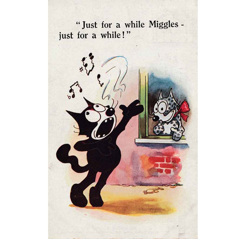 初期のフィリックス・ザ・キャット ポストカード 1927年消印 TIM