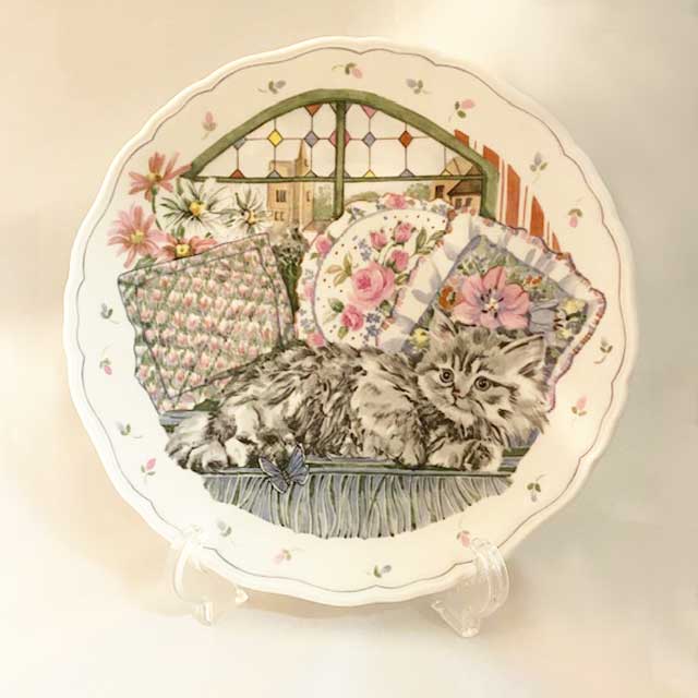 ロイヤルアルバート ペルシャ子猫の絵皿プレート 1988年 The Country