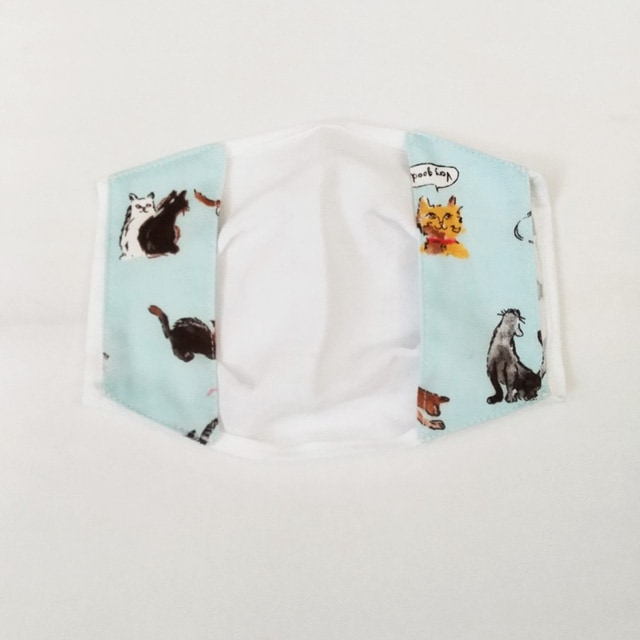 不織布マスクの肌荒れ等が気になる方に！猫柄マスクカバーいろいろ猫ちゃん柄　ハンドメイド　My Cotton