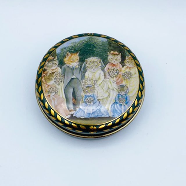 スーザンハーバート　The Wedding Party VICTORIAN CATSのイラスト缶　イギリス製　1990年