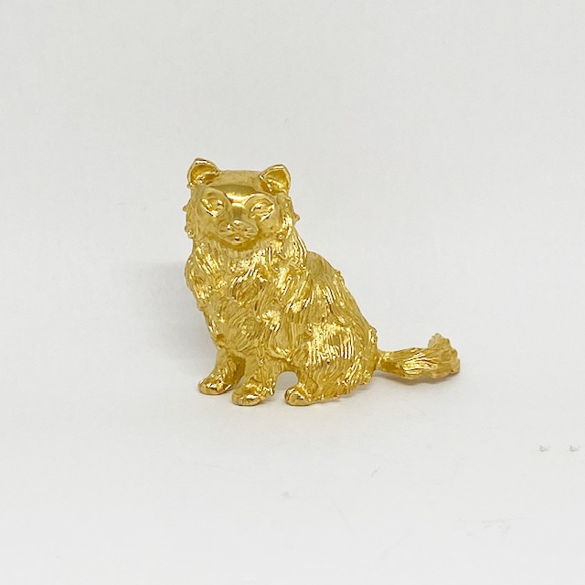 希少　トリファリ　TRIFARI PAT PEND サークル　ブローチ ゴールド Trifari＊トリファリ 初期PAT PEND.刻印 シルバー製