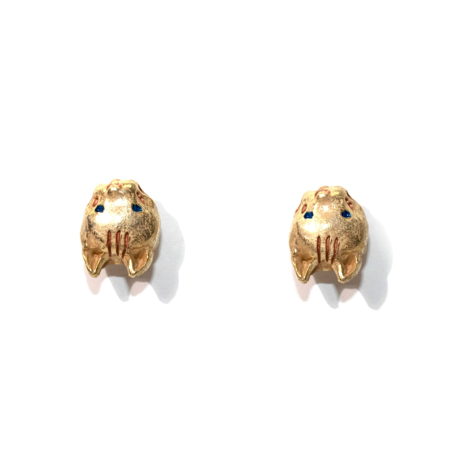 4F フィーアエフ　ガブリピアス　猫の顔のピアス　日本製　ピューター