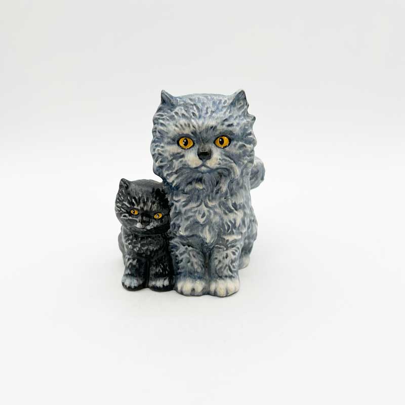 ゲーベル GOEBEL ペルシャの親子猫のフィギュリン 西ドイツ 1975年
