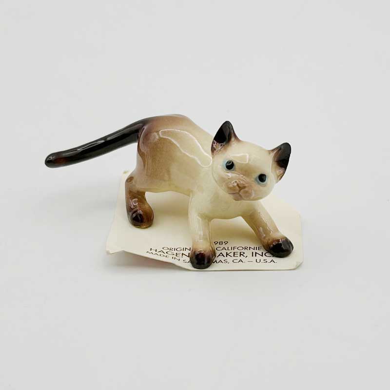 ヘイゲンリネカー 台紙付きシャム猫ちゃん ミニチュア猫 Hagen Renaker 1989年