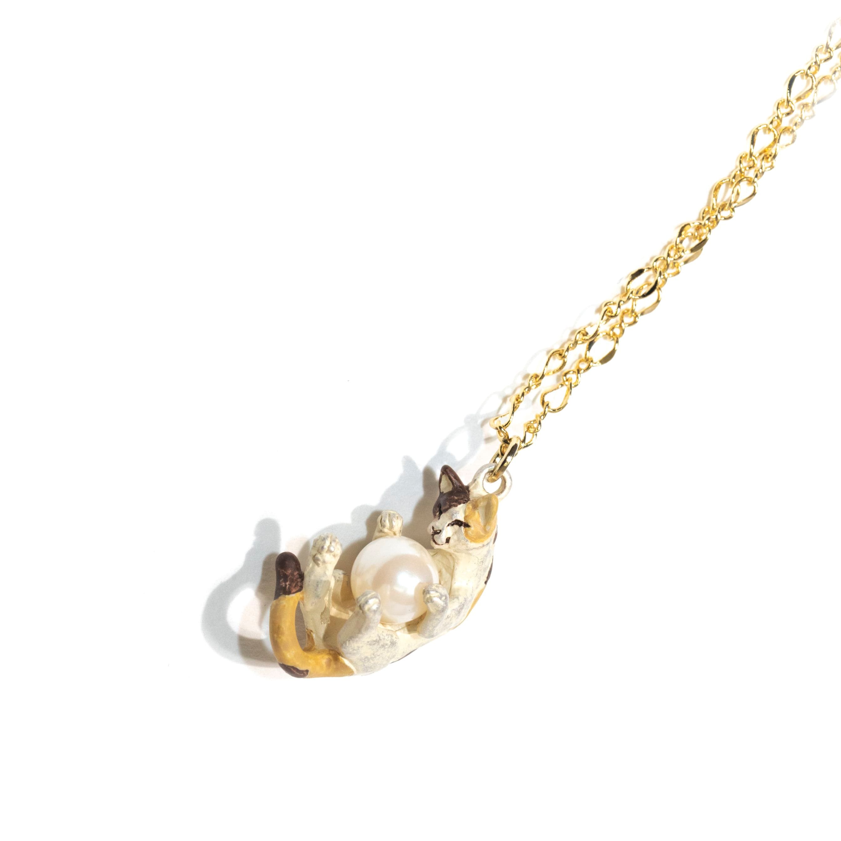 4F フィーアエフ　三毛猫のネックレス　ネコのララバイ　日本製　ピューター