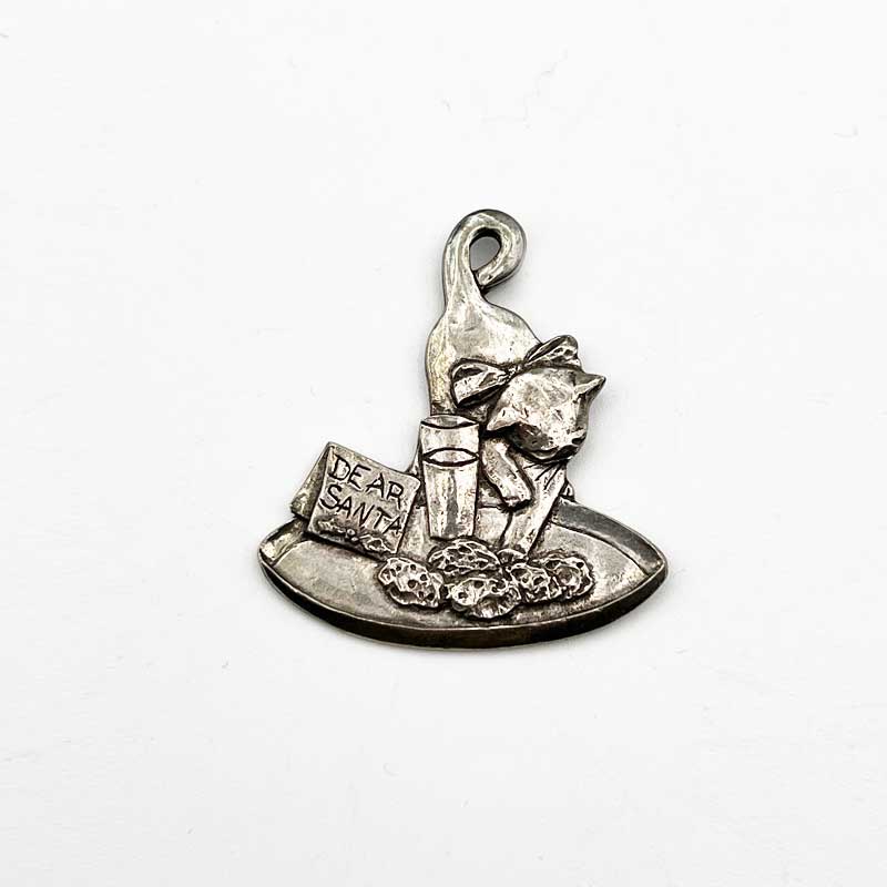 Seagull Pewter　サンタを待つ猫のクリスマスオーナメント 1991年