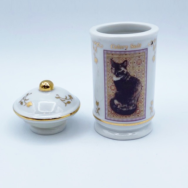 レノックスLENOX レズリー・アン・アイボリー猫のスパイスジャー セロリ