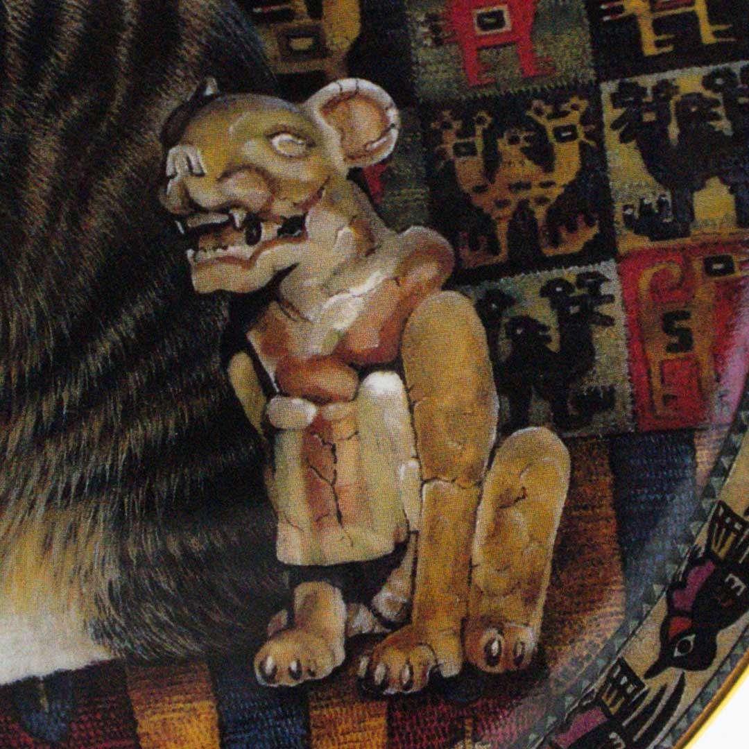 ダンバリーミント レズリー・アン・アイボリー猫の絵皿プレート Cats Around World Peru