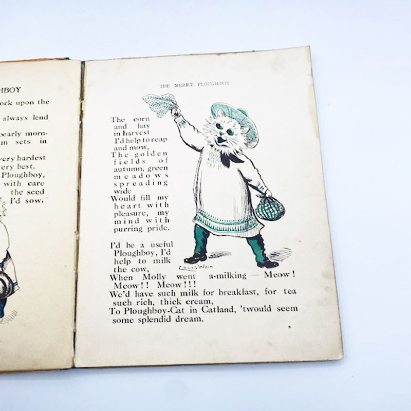 ルイスウェイン アンティーク本 IN NURSERYLAND WITH LOUIS WAIN 1910年発行 児童書