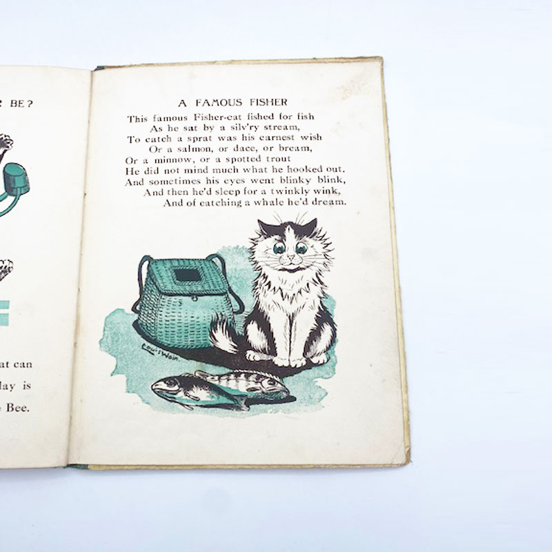 ルイスウェイン アンティーク本 IN NURSERYLAND WITH LOUIS WAIN 1910年発行 児童書