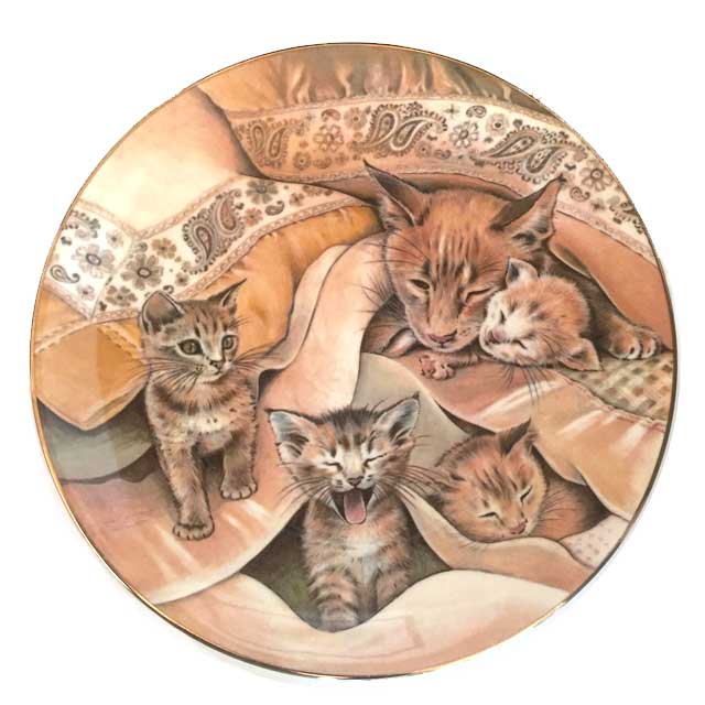 ロイヤルウースター アビシニアン 猫の親子の絵皿 ABYSSINIANS