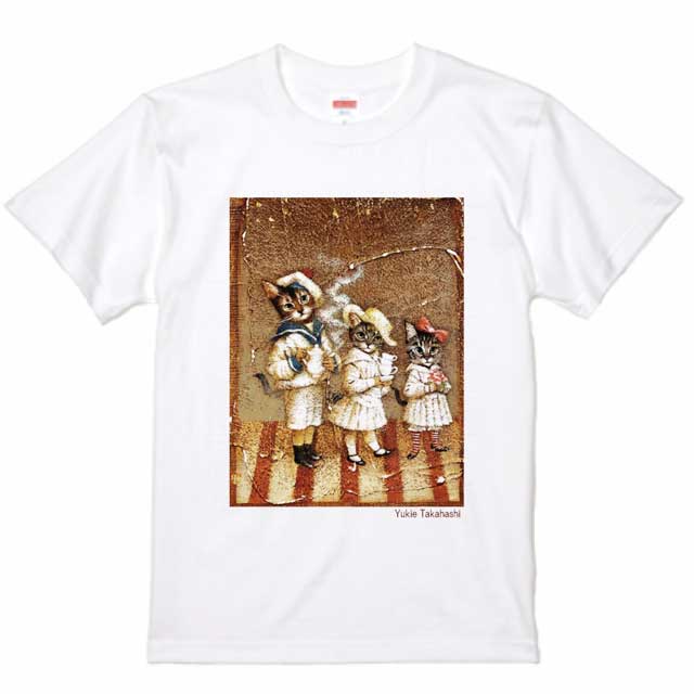 「3人のお茶会」ホワイトTシャツ　髙橋幸恵 X TIM & SAILOR コラボレーション