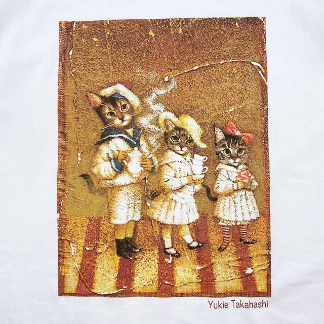 「3人のお茶会」ホワイトTシャツ　髙橋幸恵 X TIM & SAILOR コラボレーション