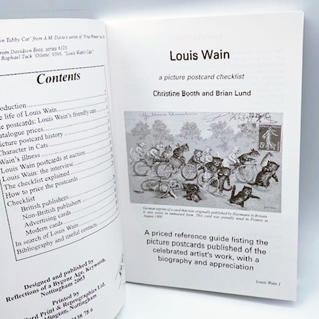 ルイスウェイン 専門家によるポストカード解説本　Louis Wain a picture postcard checklist