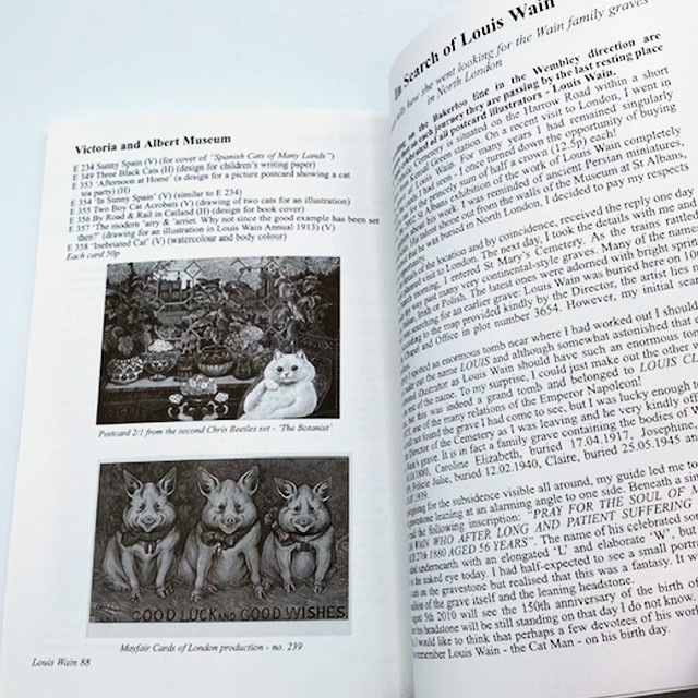 ルイスウェイン 専門家によるポストカード解説本　Louis Wain a picture postcard checklist