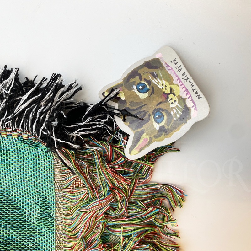 Nathalie Lete　ナタリーレテ　2匹の猫のスローケット　タペストリー　ラグ　Two kitties