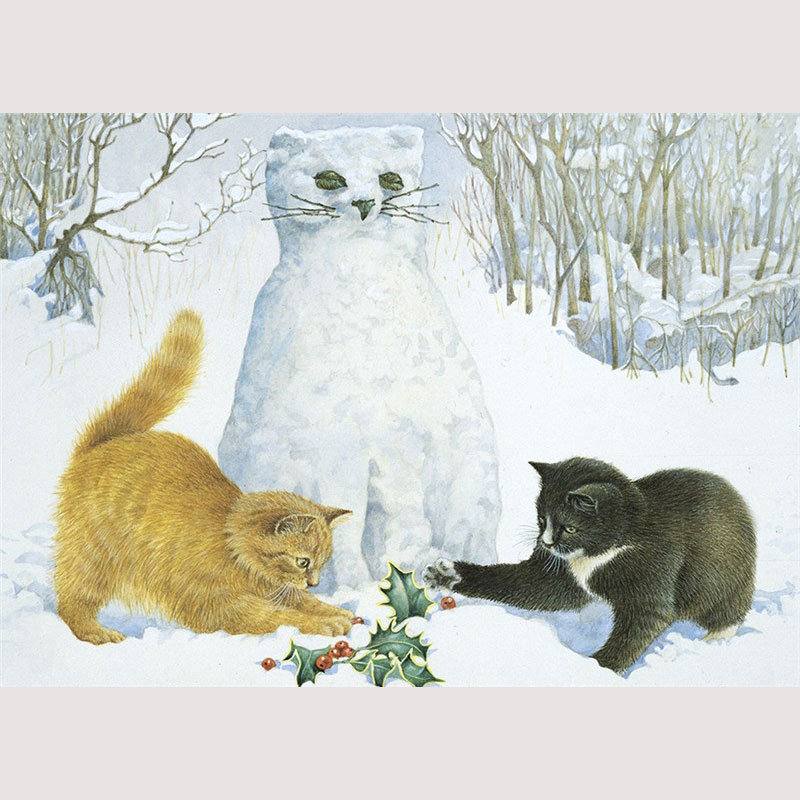 レズリーアンアイボリー 猫の輸入グリーティングカード封筒付 Dandelion and Delabole