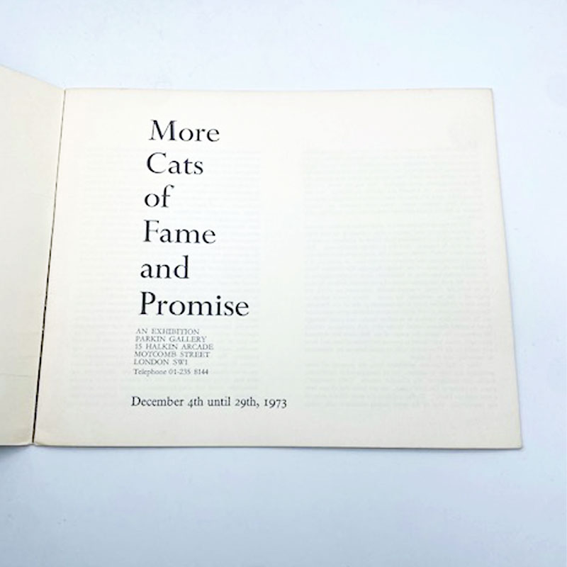 ルイス・ウェイン 展示会パンフレット Parkin Gallery 1973年