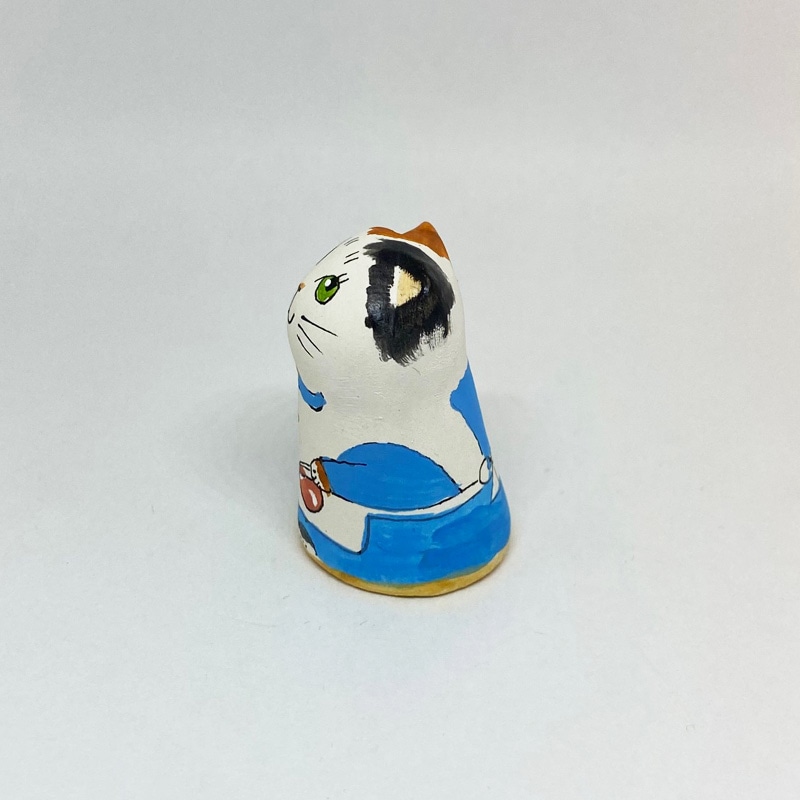 イギリス 素焼きのミニ猫　パン・クッキー作り　ベイキング　三毛猫  Merryfield Pottery