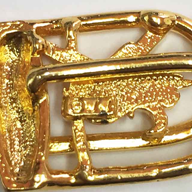 JJ Jonette 猫とかごの鳥のブローチ