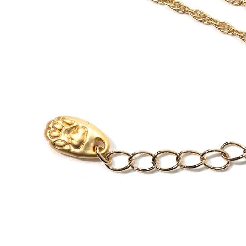 4F フィーアエフ　猫とお花のネックレス　むぎゅっと　日本製　ピューター