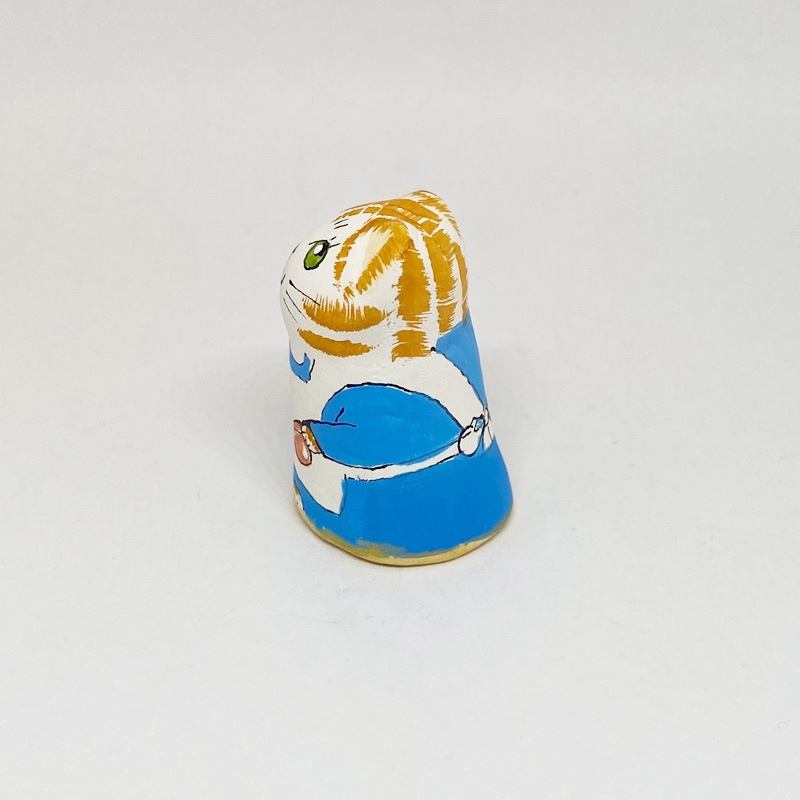 イギリス 素焼きのミニ猫 パン・クッキー作り ベイキング 茶トラ猫 Merryfield Pottery