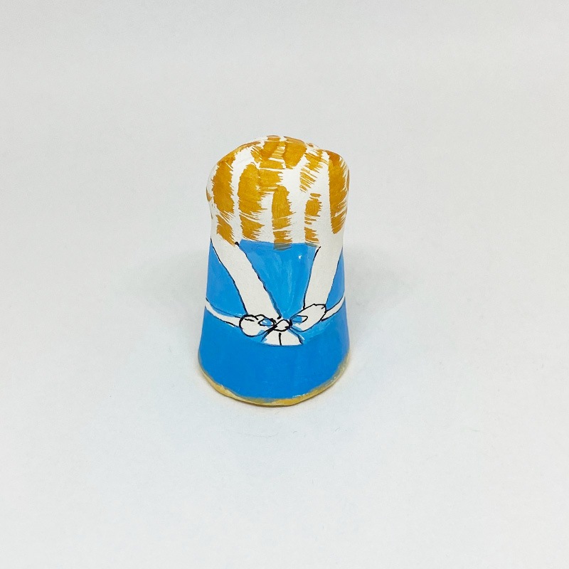 イギリス 素焼きのミニ猫 パン・クッキー作り ベイキング 茶トラ猫 Merryfield Pottery