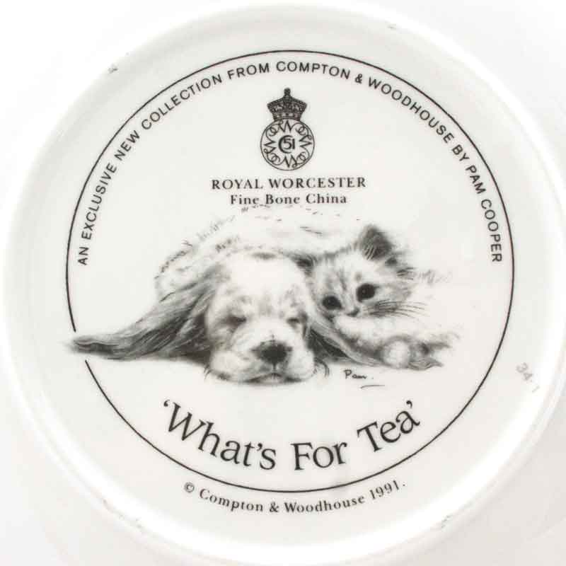 Royal Worcester ロイヤルウースター 絵皿 猫 犬 プレートセット