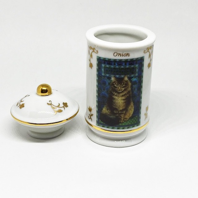 レノックスLENOX レズリー・アン・アイボリー猫のスパイスジャー オニオン