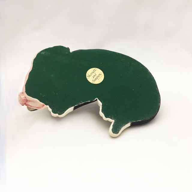 シェラット＆シンプソン 大きめの猫フィギュリン 黒白ハチワレ猫