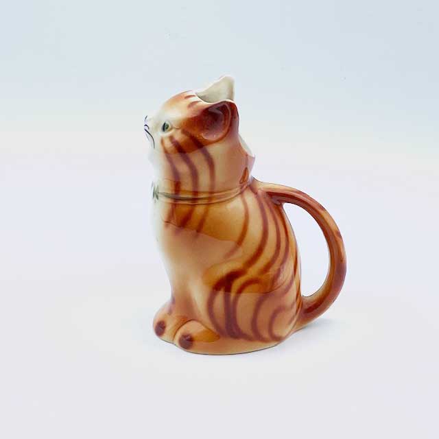 トニーウッドスタジオ Tony Wood Studio 猫のミルクピッチャー 茶トラ猫　茶縞猫 英国製