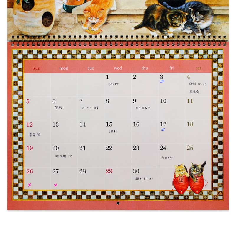 2026年カレンダー アイボリーキャッツ IVORY CATS 壁掛け