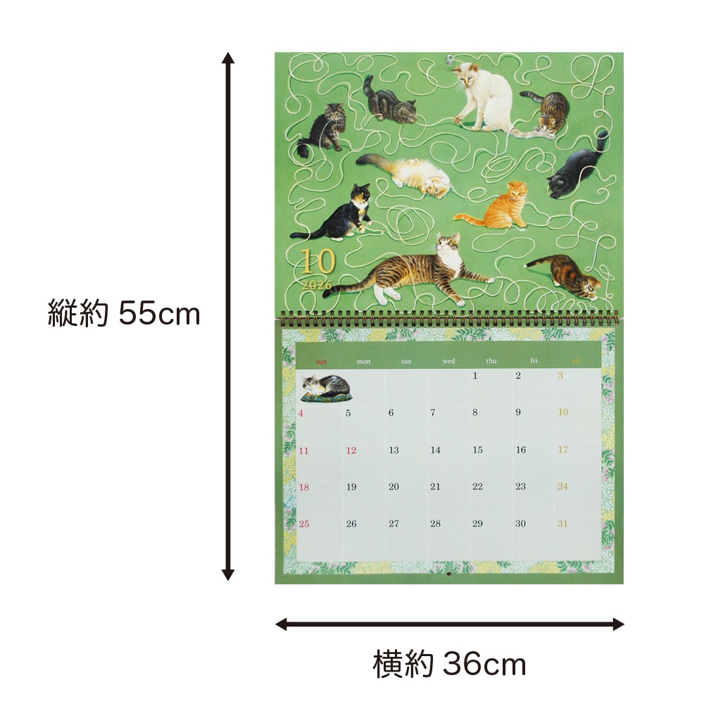 2026年カレンダー アイボリーキャッツ IVORY CATS 壁掛けカレンダー ディアカーズ