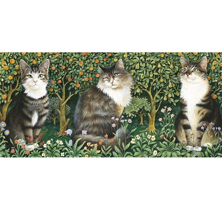 レズリーアンアイボリー 猫の輸入グリーティングカード封筒付 Harry, Agneatha and Sheena