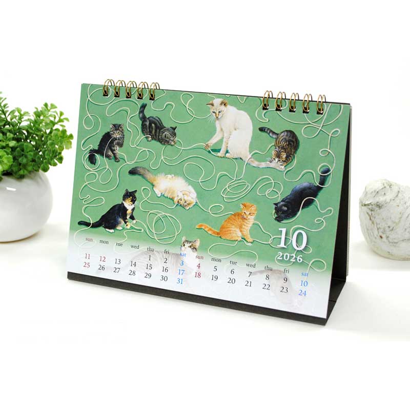 2026年カレンダー アイボリーキャッツ IVORY CATS 卓上カレンダー　ディアカーズ