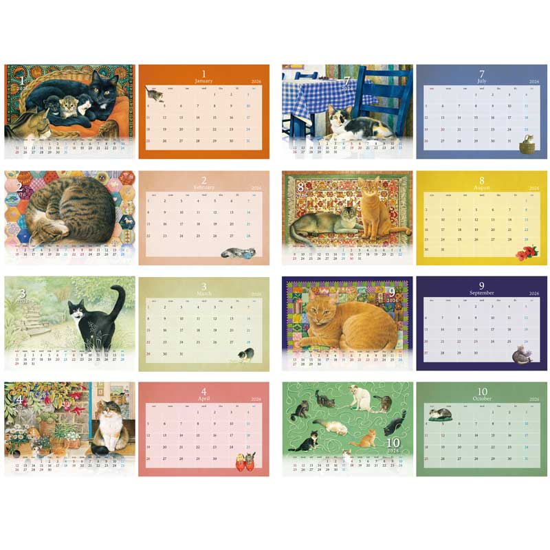 2026年カレンダー アイボリーキャッツ IVORY CATS 卓上カレンダー　ディアカーズ