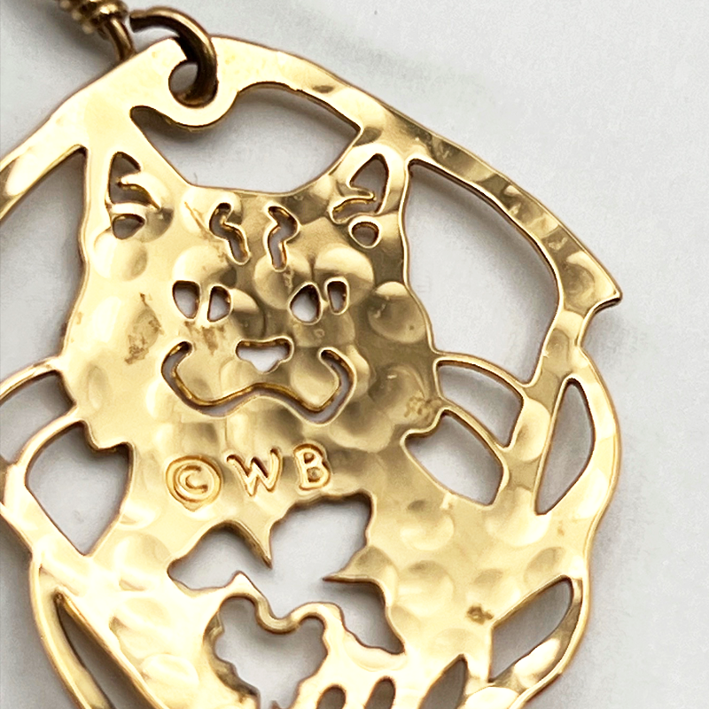 WILD BRYDE ワイルド・ブライド 猫とアメシストのピアス 14Kゴールドプレート