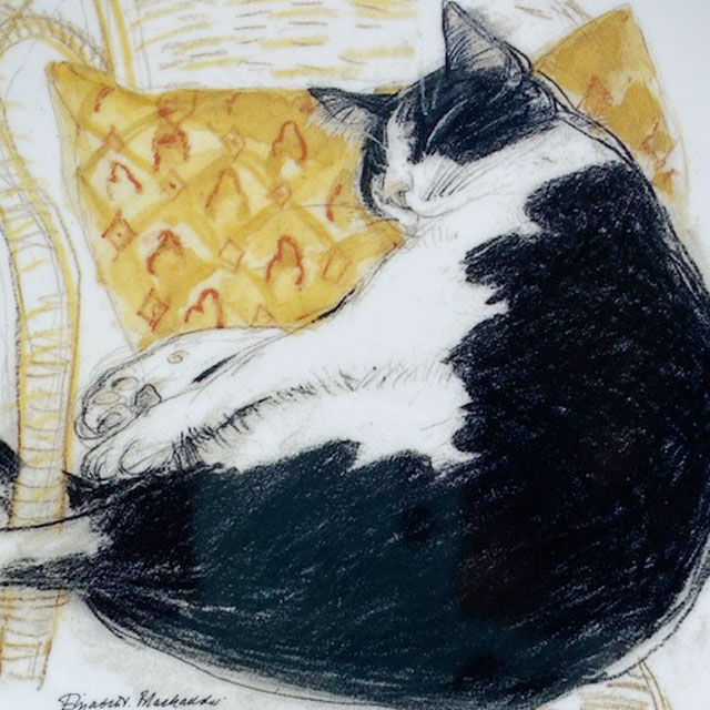 【ブラッキー】絵画 猫 Kuku 猫描展 NEKO KAKU TEN / 長井美絵子 / 岡崎優 / 川崎美紀 / 今井恵美