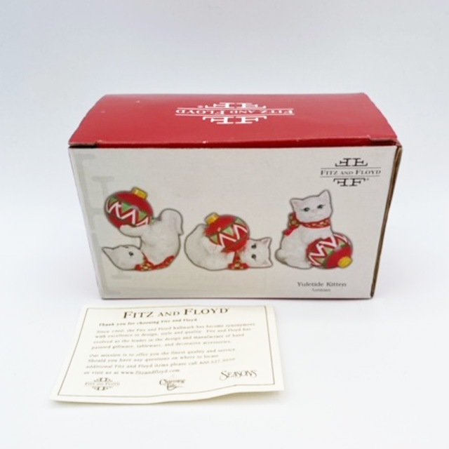 Fitz &Floyd　3匹の猫のクリスマスオーナメント 箱付き