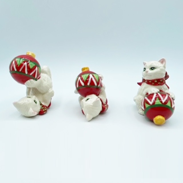 Fitz &Floyd　3匹の猫のクリスマスオーナメント 箱付き