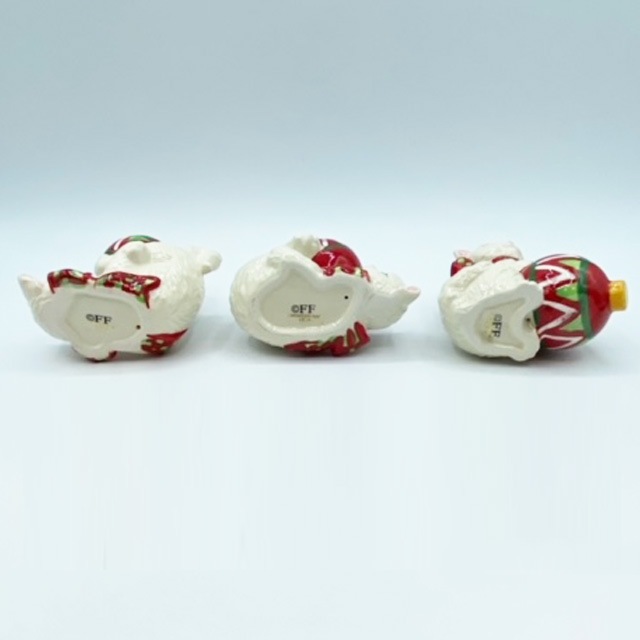 Fitz &Floyd　3匹の猫のクリスマスオーナメント 箱付き