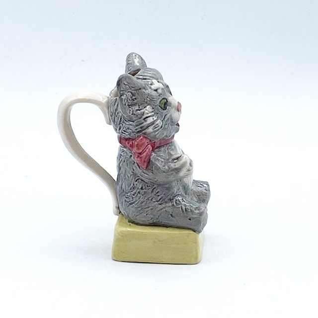 眼帯をした猫のミニジャグ　限定生産品シリアナンバー入り　KEVIN FRANCIS CERAMICS　
