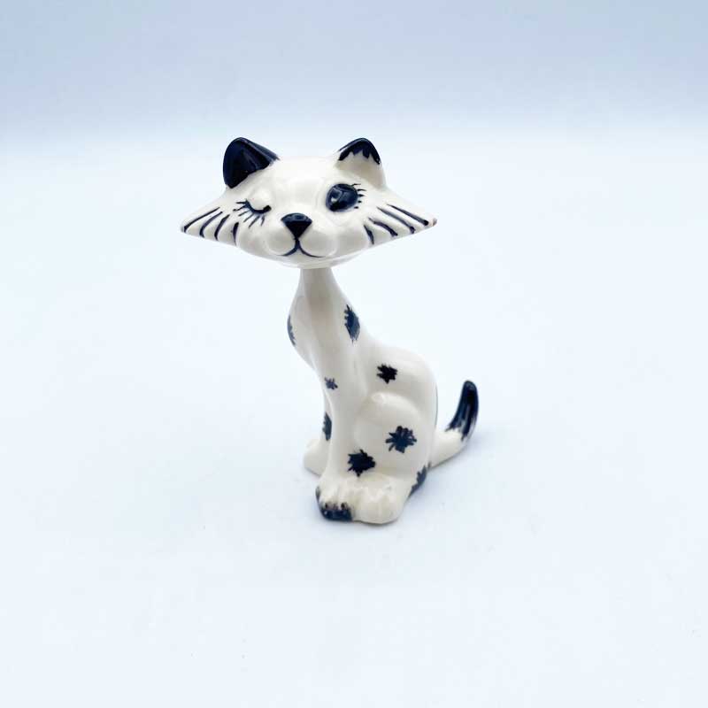 アメリカ製　陶器製の首振りボブルヘッド猫フィギュリン　Freeman McFarlin　1950-60年代