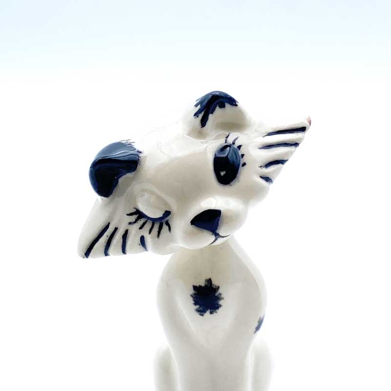 アメリカ製　陶器製の首振りボブルヘッド猫フィギュリン　Freeman McFarlin　1950-60年代