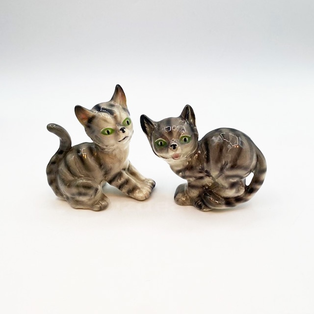 じゃれねこチャンとハート　ヘアクリップ　サバトラ じゃれねこチャンとハートヘアクリップサバトラ