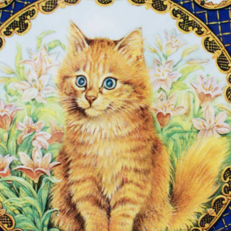 ダンバリーミント レズリー・アン・アイボリー猫の絵皿 Tuesday's Kitten